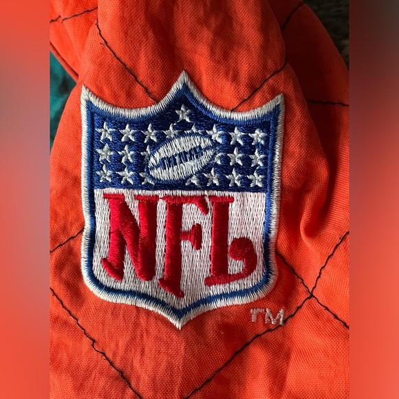 Miami Dolphins RARE NFL Starter Coat Kids Youth Boys Girls XS Black Orange Teal - Picture 6 of 14